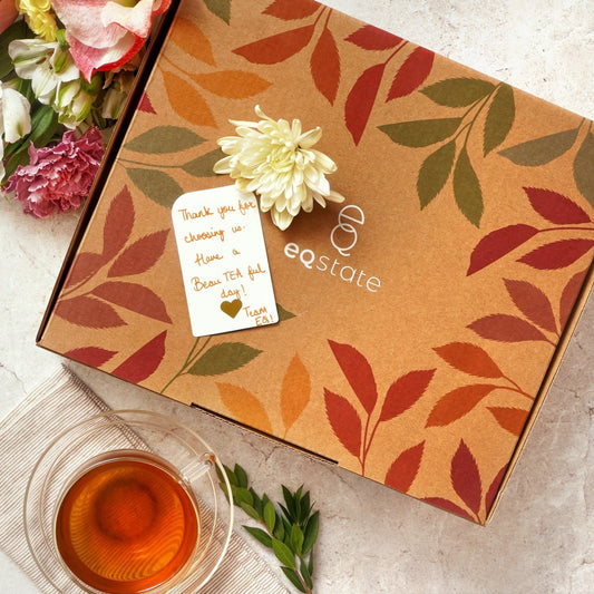 Gift box labeled 'eqstate'