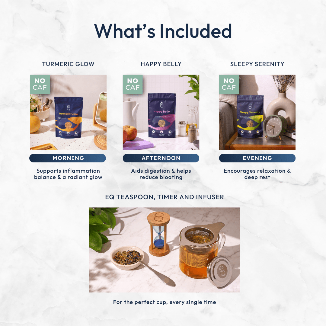 EQ Essentials Tea Boxes – Turmeric Glow, Happy Belly & More! – EQ State